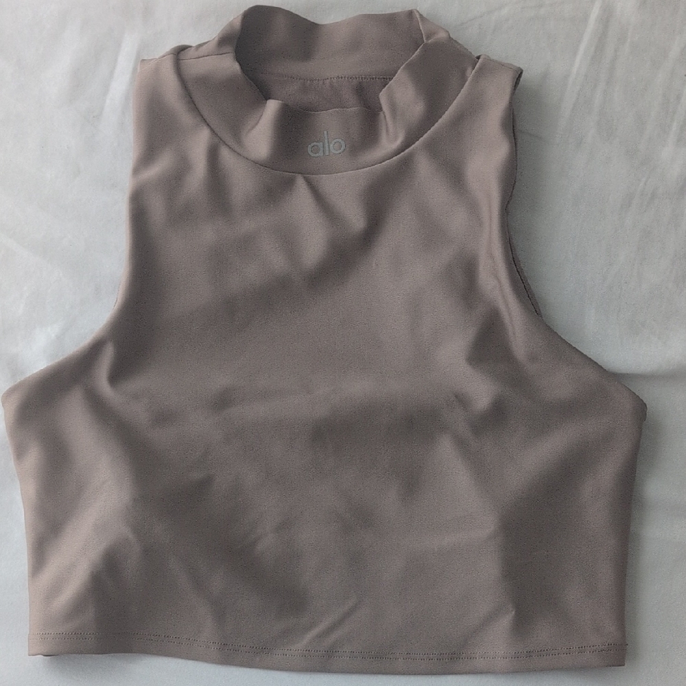 ALO Yoga Women's Taupe Crop Top